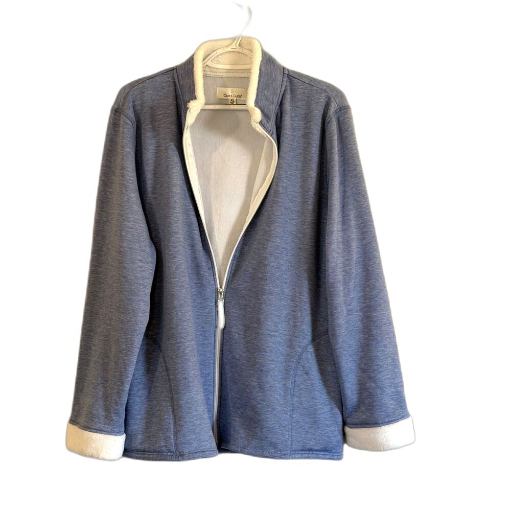 Cuddl Duds Jacket Zip Up Baby Blue Sz XL